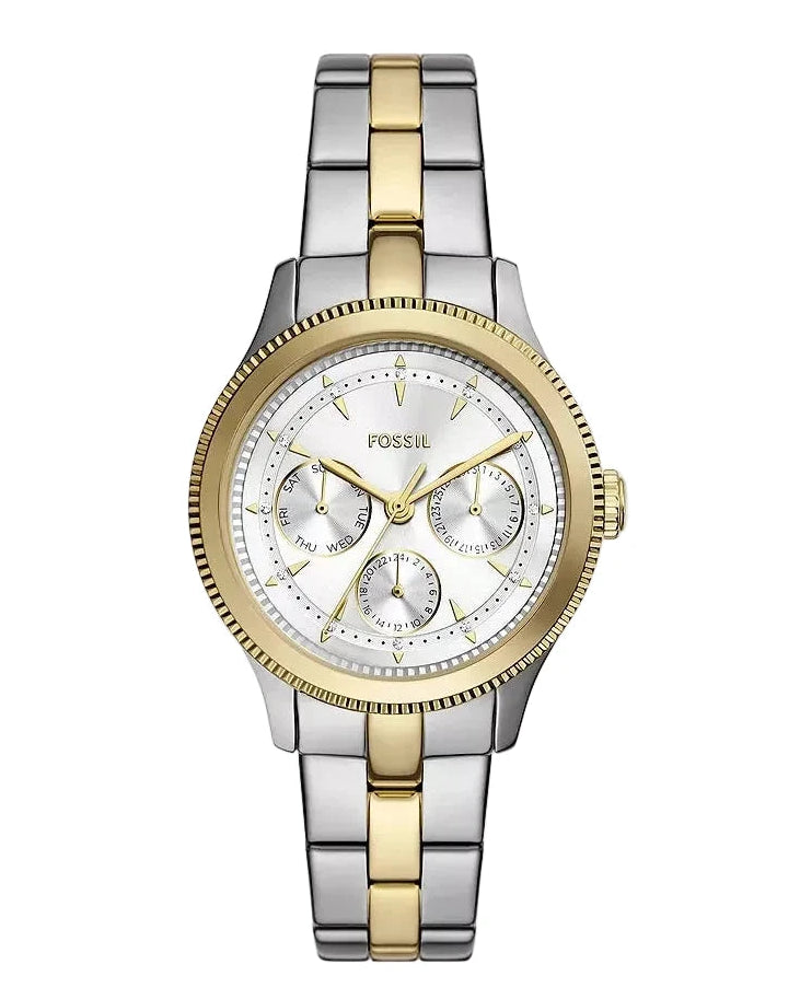 RELOJ FOSSIL PLATEADO DORADO